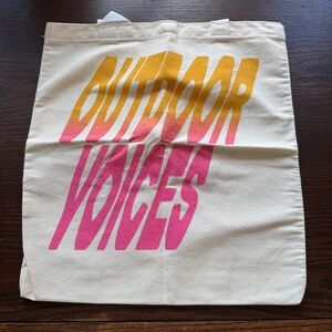 Outdoor Voices Tote Bag | Yellow Pink Gradient